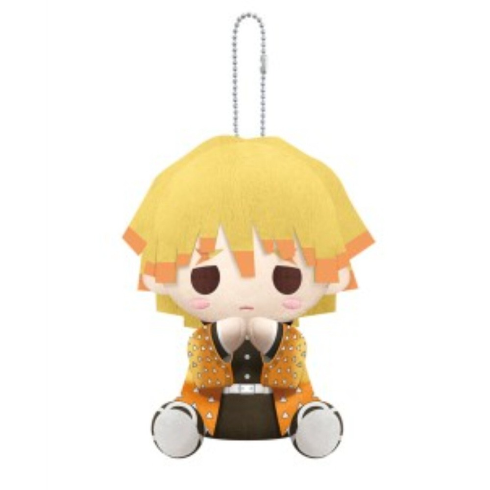 Kotobukiya Zenitsu Demon Slayer Kimetsu Pitanui Keychain Plush NEW